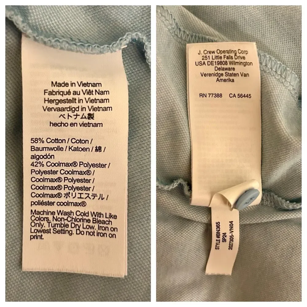 J. Crew performance polo shirt with COOLMAX technology. Size L.